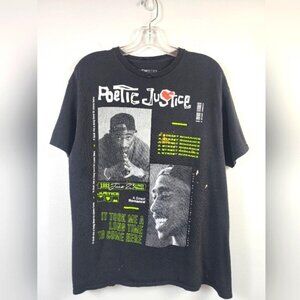 Chemistry Men's "Poetic Justice" Tupac Graphic T-Shirt, Size Medium